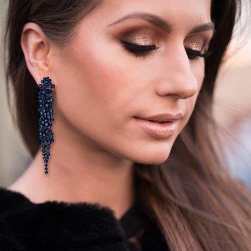 Aretes colgantes de cristal rhinestone de estilo art deco miniatura 2