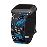 Game Time Carolina Panthers HD Watch Band Compatible with Apple Watch (38/40/41mm Long Random)