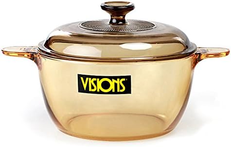 Visions 2.5 Litre Pyroceram Glass Cookpot with Glass Cover, Amber