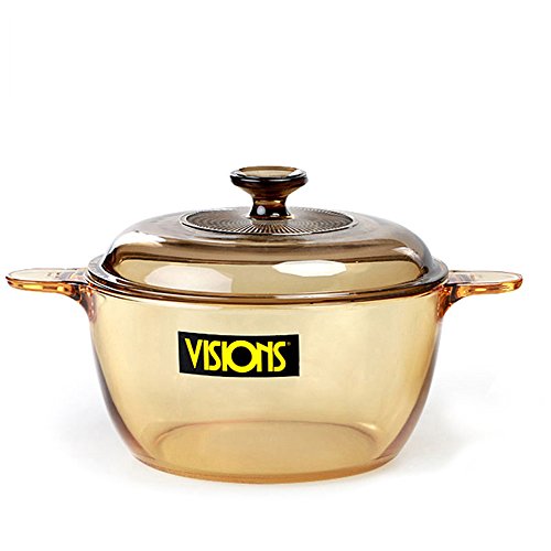 Comparison: Best Glass Cookware For Stovetop 7 Visions 2.5 Litre Pyroceram Glass Cookpot with Glass Cover, Amber