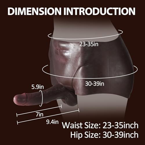 Image of Strap On Dildo Panties Sex Toy, High Elasticity Wearable Dildos, Realistic Dildo Transgender Clothing Adult Sex Toy for Lesbians Couple
