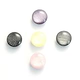 11.5mm Shiny Glitter Resin Mushroom Shank Buttons for Shirts & Knits – 50pcs Set in 5 Colors (Pink, Purple, Gray, Beige, Black)
