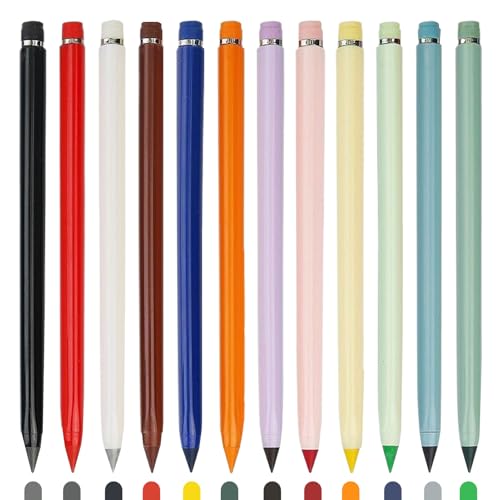 Lápices de colores para adultos | Lote de lápices de colores al por mayor – 12 piezas sin afilado sin tinta de dibujo permanente para arte y creación adultos y clase infantil escolar principiante