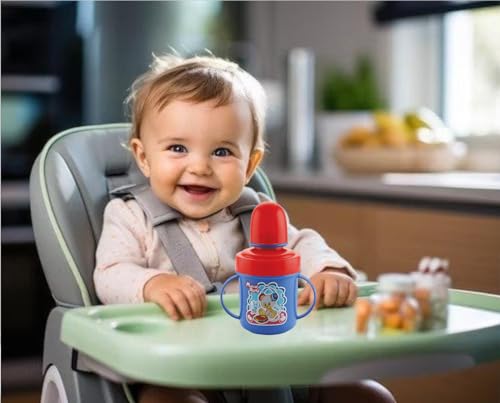 Image of Zerya Hippo Stainless Steel Baby Spout Sipper Cup for Kids /Toddler with Soft Silicone 250 ML (Blue)