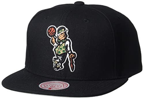 Mitchell & Ness Boston Celtics Core Basic Snapback Hat Adjustable Cap - Black
