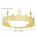 Generic King Crowns Metal Hair Band for Men Gold Crowns and Tiara for Theme Birthday Party Costume Accessories (Gold)