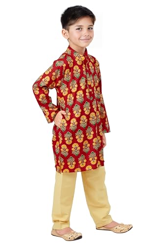 Chandrakala Kids Kurta Set for Boys Indian Printed Ethnic Wear (KK112-P)2