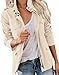 Imily Bela Übergangsjacke Damen Leichte sommerjacke Herbst Stehkragen Jacket Boyfriend Parka Sommerjacke Elegant leichte Jacke Kurzmantel(Beige，L)
