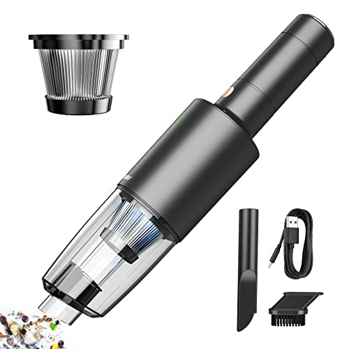 YANTU Handheld Vacuum, Hand Vacuum Cordless with High Power,7000PA Cordless Rechargeable Car Vacuum Cleaner, Powerful Mini Portable Hand Vacuum Cleaner,Vehicles and Home - Dual Modes