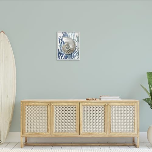 'Shell Coral Beach Blue'| Framed Giclee Art by Stupell Industries - Used condition - Image 3