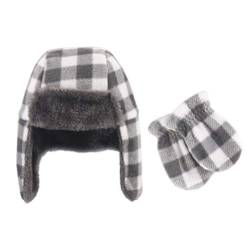 Image of Hudson Baby Unisex Baby Fleece Trapper Hat and Mitten Set
