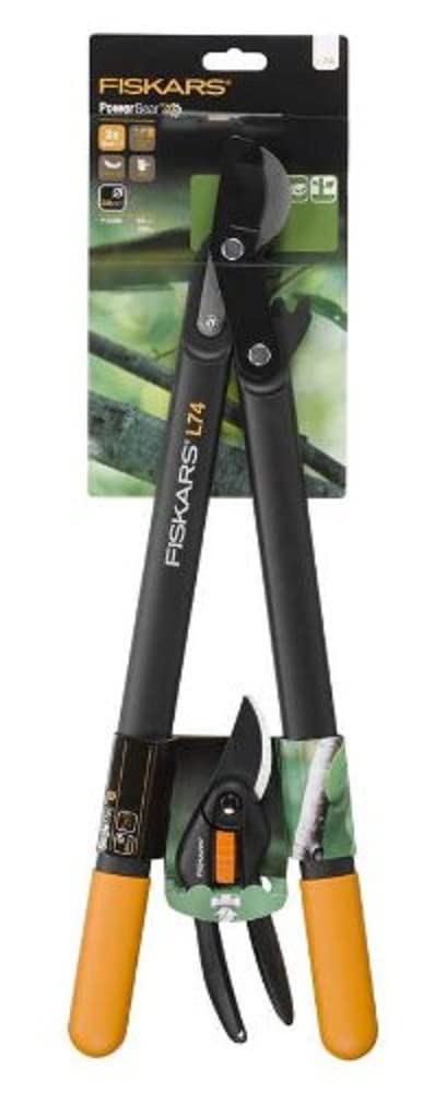 Fiskars Power Gear Bypass - Set di cesoie a Passo Singolo