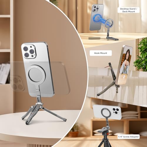 Trípode magnético para iPhone soporte plegable anticaídas de viaje para creadores de contenido 2
