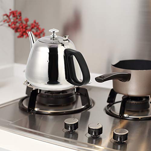 Doitool 1. 2L Classic Tea Kettle Stove Top Whistling Teakettle Stainless Steel Tea Pot Unbreakable Pour Over Coffee Kettle With Ergonomic Handle #TOP1