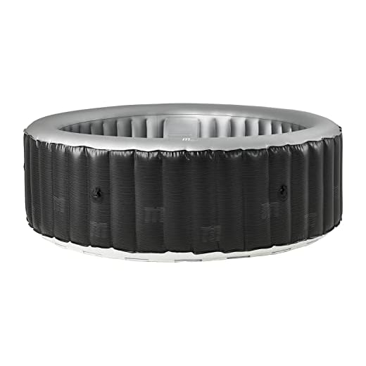 Concepto Fábrica | Spa Inflable Redondo Ø204 Cm Calefacción 6 Plazas Tira Luminosa Led | Menorca | Interior Exterior | Capacidad 930 L | 138 Jets Massants| Relajación Bienestar | Montaje Fácil Cuidado