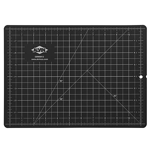 Alvin Gbm0812 Series Professional Self-Healing Cutting Mat, Green/Black Double-Sided, Rotary Cutting Board For Crafts, Sewing, Fabric (8.5X12) #TOP1
