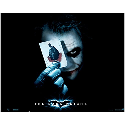 Batman: The Dark Knight Heath Ledger is The Joker Holding Up Batcard 8 x 10  Photo at Amazon's Entertainment Collectibles Store