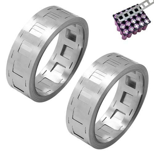 2PCS Tiras De Níquel, 10 M 0,15 X 27 mm Cinta De Tira De Níquel Para Baterías 18650 Soldadura Por Puntos Para Soldador Por Placa Ni Para 2 Baterías 18650 Paralelas Paquete De Baterías DIY