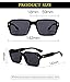 EYLRIM Square Frame Sunglasses for Women Men Fashion Rectangle Sun Glasses UV400 Protection Black Shades(A01 Black/Grey)