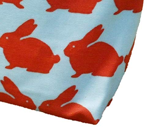 アノラック ミニバッグ 北欧柄 ビニールコーティング PVC加工 うさぎ