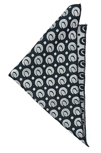 Image of formal cravat set for men with pocket square Men's Cravat Necktie, Self Design Microfiber Dark Multi color Free Size