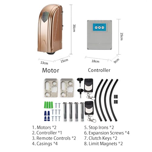 Abrepuertas eléctrico con doble motor de 1400 R/min y sistema de monitoreo inteligente 3