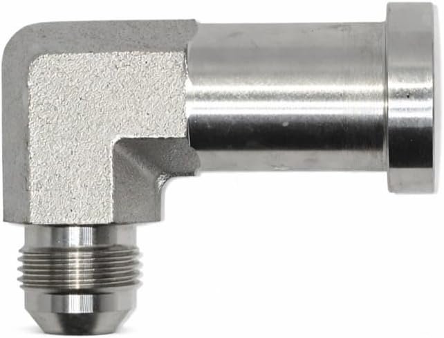 AF 590-32-24 - #32 Male JIC (2-1/2''-12 Threads) X #24 Code 61 Flange (2.375'' Diameter X .315'' Thick) 90 Elbow