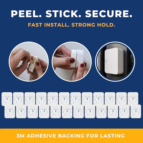 Image of Security Sensor Bundle for SimpliSafe - 12 Sensor Side Spacers + 24 Adhesives | Easy Install Home Protection