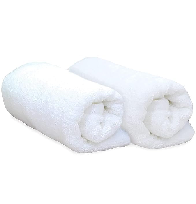 Image of Hand Towels 16x24 inches, Soft & Highly Absorbent Bathroom /Face Towels, Pack of 2 (White)