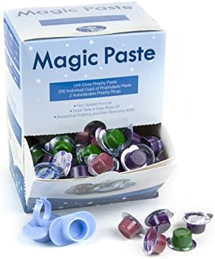 Flavored Gluten-Free Prophy Paste by Prophy Magic, Non-Splatter Formula Perfect for Polishing and Stain Removing with Fluoride Release, Easy Rinse Off, Variety, Medium (Pack of 200), Model:265-200
