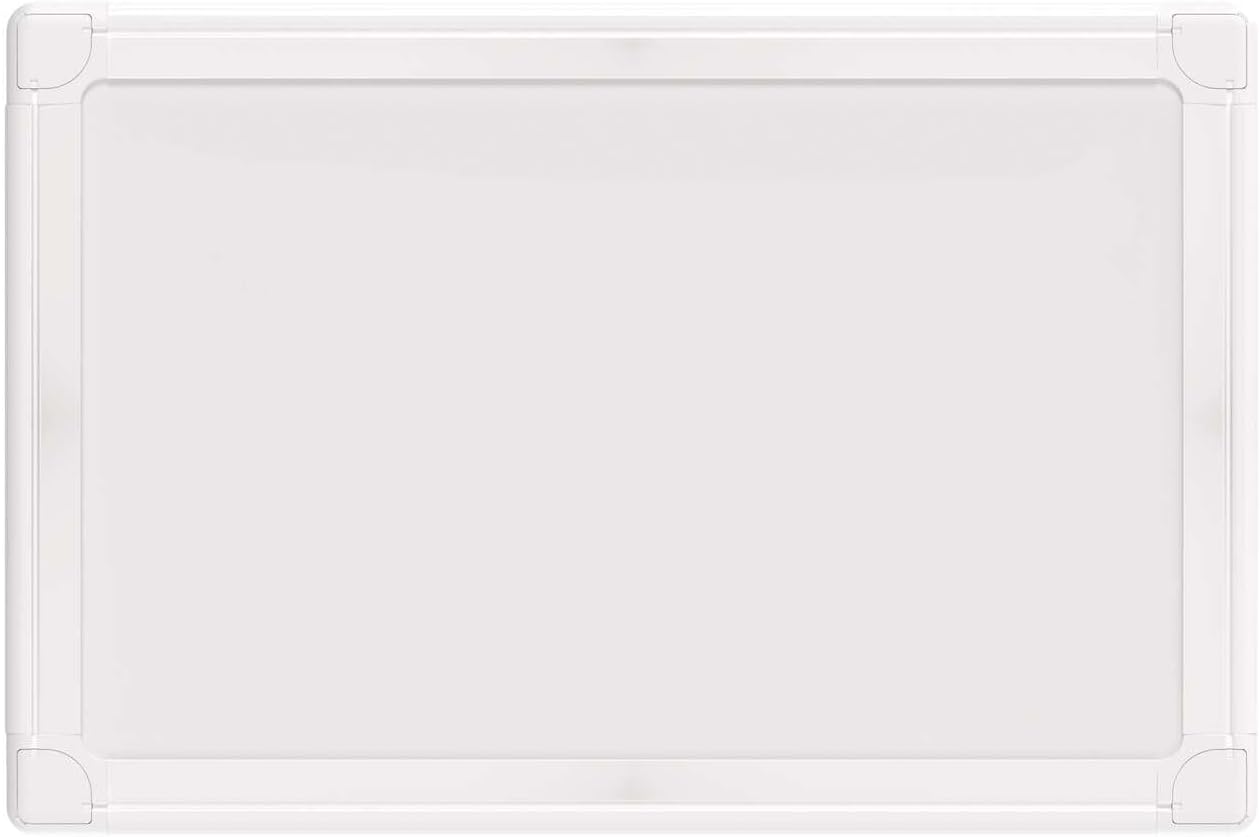 MAUL MAULprimo Whiteboard 30 x 45 cm | Magnetic Board with Storage Tray for Markers | Magnetic, Writable and Dry Erase | Mounting in Landscape or Portrait Format | White