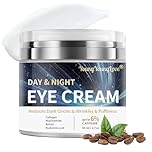Day & Night Eye Cream with 6% Caffeine, Collagen, 0.2% Retinol & Niacinamide - Anti-Aging, Deeply Moisturizing and Firming Eye Cream for Dark Circles, Puffiness, Fine Lines & Wrinkles, 50ml