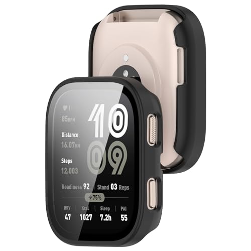Image of OBOE PC Screen Protector Case Compatible with Amaz fit Bip 6 Smart Watch (B-Matte Black) [Watch NOT Included]