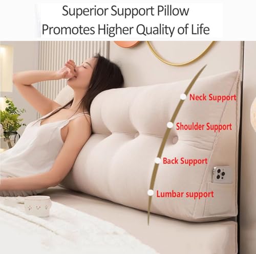 Almohada de reposo de cama ergonómica con cuña para lectura 4