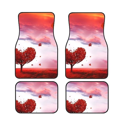 Tapis de sol voiture universels rouge pour protéger vos trajets en famille