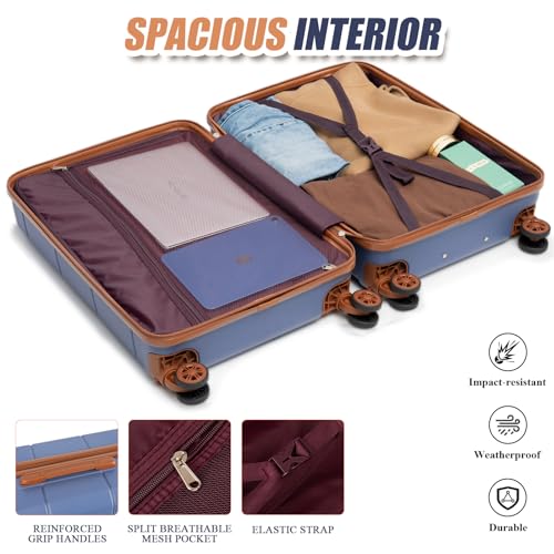 KUNEL Luggage Sets, Lightweight Durable Hardshell, 5 Piece, 20/24/28Inch by KUNEL - Used condition - Image 8