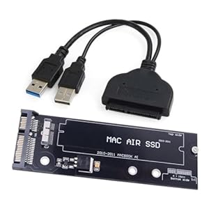 CY USB 3.0 zu SATA 22Pin & 12+6Pin SSD PCB Disk Drive Kabel Adapter kompatibel mit 2010 2011 MAC Air A1369 A1370 SSD