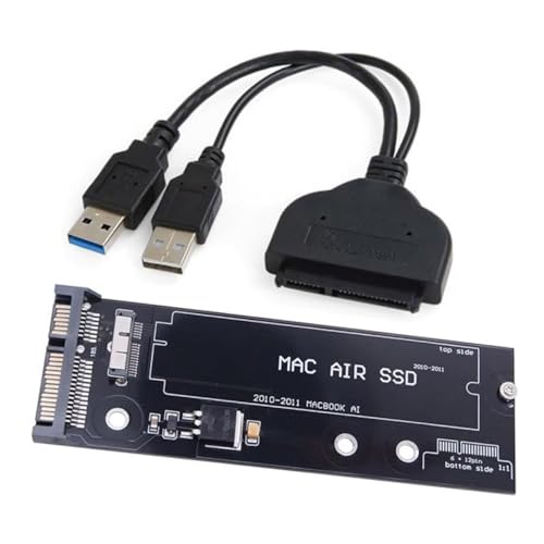 CY USB 3.0 vers SATA 22 Broches et 12 + 6 Broches SSD PCB câble Adaptateur Compatible avec 2010 2011 Mac Air A1369 A1370 SSD