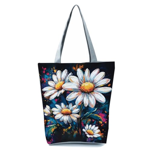 Bolso Tote Daisy Estampado Blanco para Mujer miniatura 1