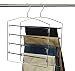 Nature Smile Clothes Pants Hangers 2pack-Multi Layers Metal Pants Slack Hangers,Non-Slip 4-Tier Swing Arm Pants Hangers Rack Closet Storage Organizer for Trousers Jeans Scarf Skirts Hanging