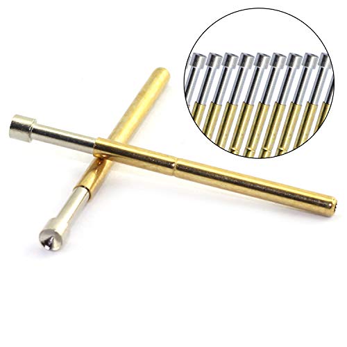 Image of MEETOOT 20pcs P125-A Spring Test Probe Pogo Pin Test Tools Dia 2.5mm Concave Tip Head 2.02mm Thimble Length 33.35mm PCB Testing Pin Spring Contact Probe
