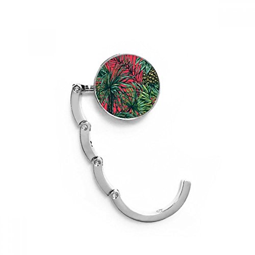 Accroche-sac pliant 4,4 x 4,4 cm compact et antidérapant motif plante