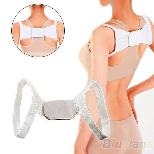 Kathy Mall New Elastic Therapy Back Support Brace Belt Band Posture Shoulder Corrector