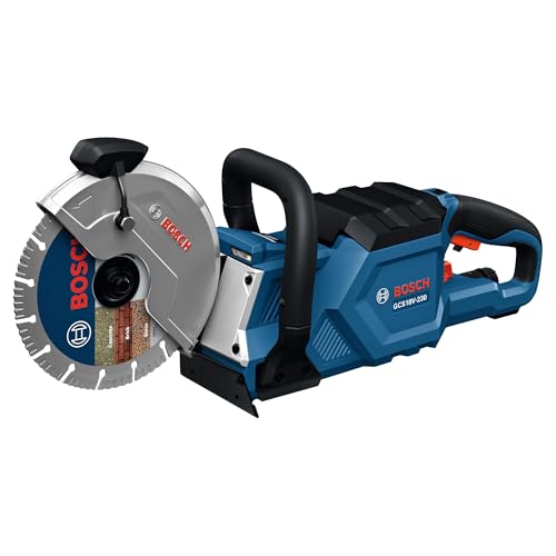 Image of BOSCH GCS18V-230N 18V Brushless Cordless 9-Inch Cutoff Saw for Concrete & Metal Cutting | Lightweight Ergonomic Design, 6-Position Cutting Guard, Water Shut-Off Valve, Easy Wheel Change (Bare Tool)