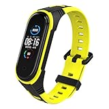 【Material de Salud】 Xiaomi Mi Band 3 / Mi Band 4 / Mi Band 5 pulsera están hechos de silicona resistente y flexible. Cómodo de usar, respetuoso con el medio ambiente, resistente al desgaste, cómodo, ligero, transpirable y resistente al sudor, que ofrece comodidad y seguridad para la piel humana.