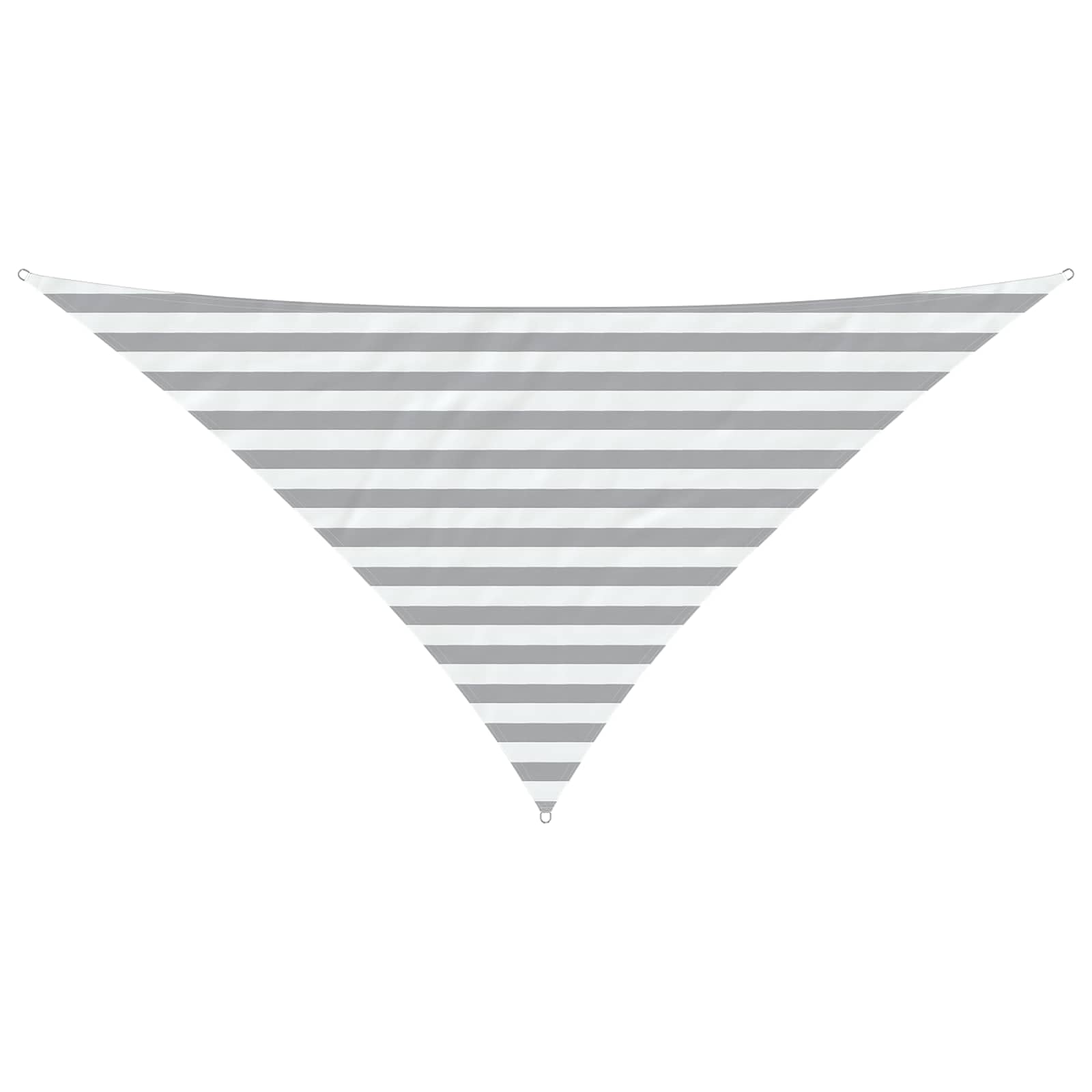 Voile d'ombrage triangulaire - 2,5 x 2,5 x 3,5 m - Gris clair et blanc - Tissu Oxford - Protection solaire - Pour terrasse, jardin, balcon - Design moderne avec anneaux en D en acier