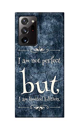 Image of Printed Hard Back Cover Case for Samsung Galaxy Note 20 Ultra 4G | Note 20 Ultra 5G Back Cover (I Am Not Perfect I Am Limited Edition) -1803