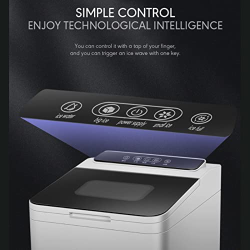 NVYAZJ 125W Bullet Ice Maker, Portable Ice Making Machine with 2 Sizes of Bullet Ice Self-Cleaning 9 Cubes Ready in 6 Mins 1.5L Capacity, Specialty Kitchen Appliances - Image 5