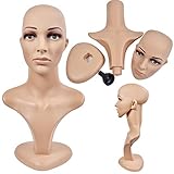 Cabeza de maniquí extraíble para formación estética, expositor para Pelucas/Sombreros/Collares/Auriculares/Gafas