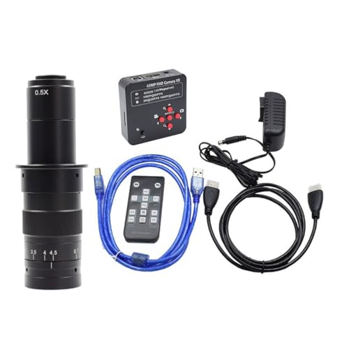 顕微鏡キット 携帯電話修理用 48MP 顕微鏡カメラ 60FPS HDMI フル HD 対応 USB から PC 顕微鏡レンズアダプター(180x lens 48MP camer)